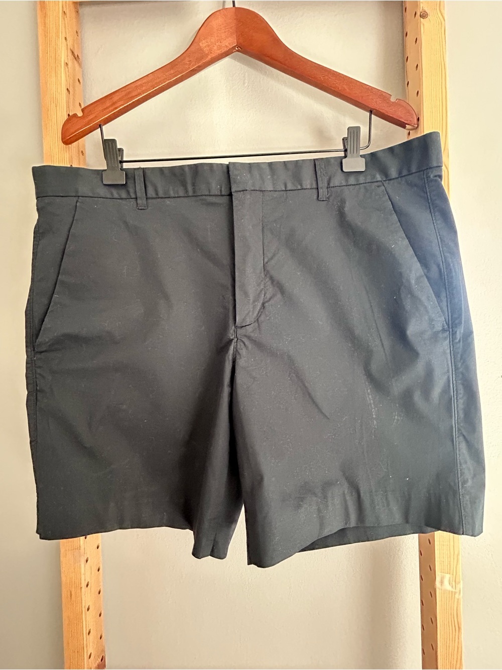 Everlane Men's Flat Front Shorts in Black Size 36
